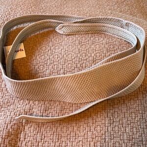 Ada Textured Tan Leather Belt NEW
